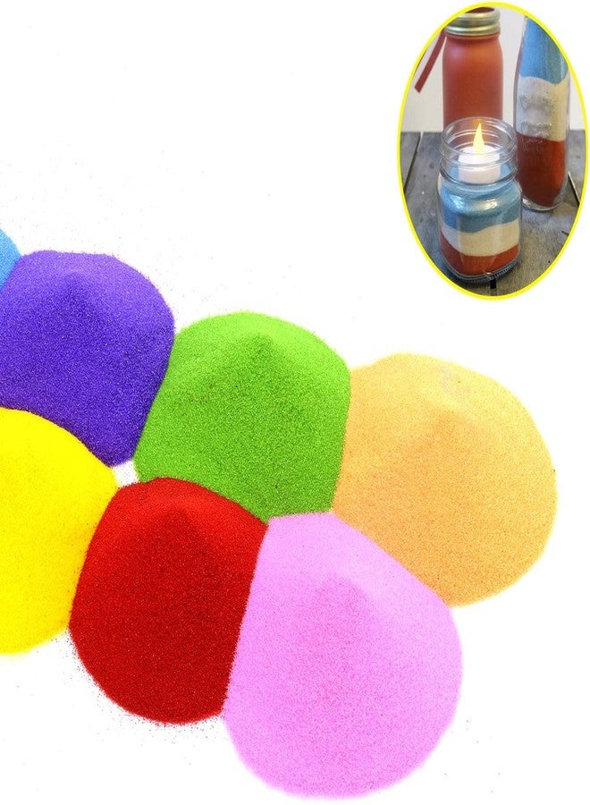 Rangoli Colors 500 Gram Each Craft and Terrarium Decorative Assorted Colored Sand Arts & Crafts, Sand Play DIY Drawing Sandbox Wedding Sand for Decorations and Crafty Collection Pack of 6 - Image 2